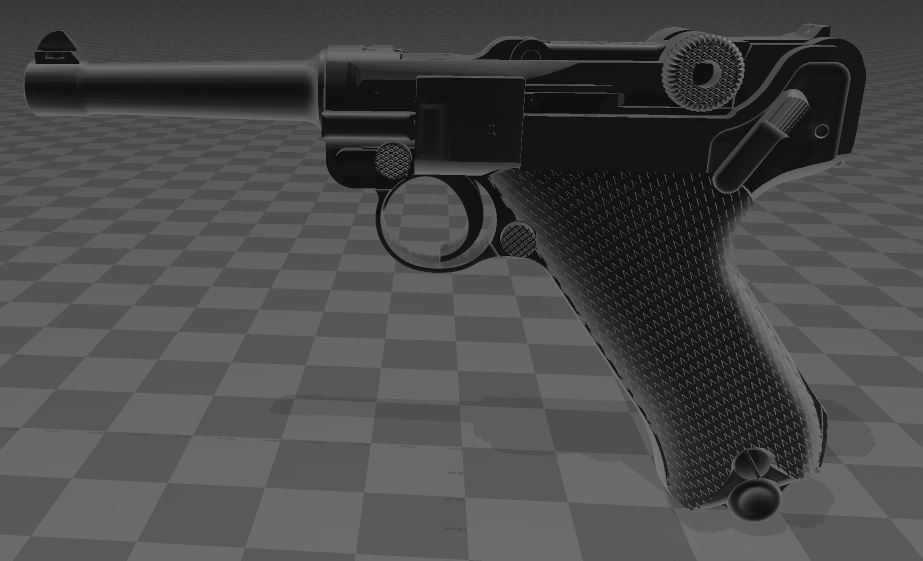 OBJ file Luger P 08 🔫・3D printable design to download・Cults